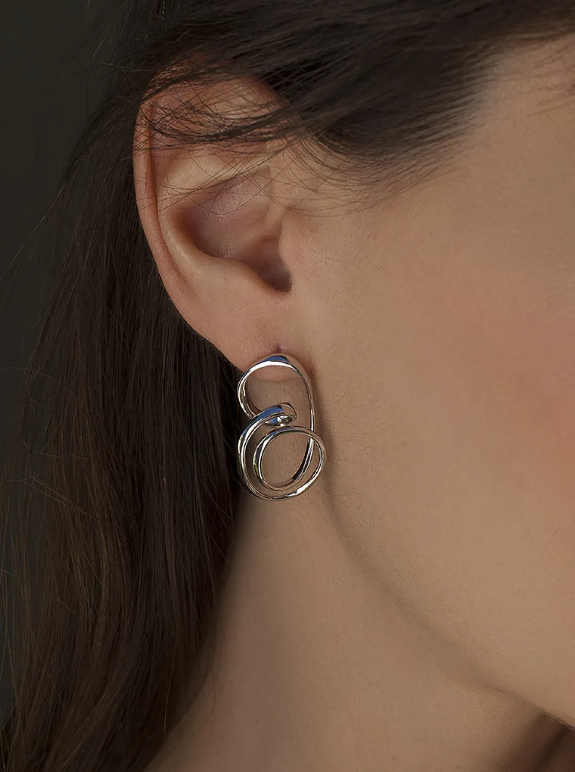 Pendientes Originales | LINEARGENT Pendientes originales de plata diseño entrelazado