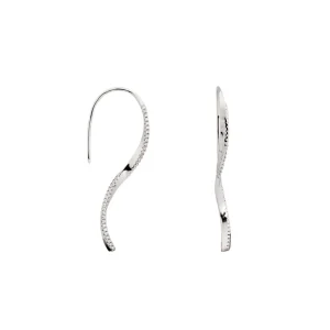 Pendientes Originales | Pendientes Largos | LINEARGENT Pendientes originales de plata diseño minimalista y curvo