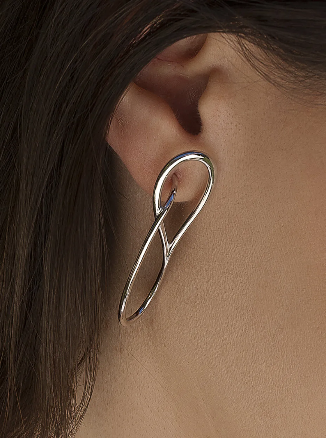 Pendientes Originales | LINEARGENT Pendientes originales de plata estilo curvilíneo