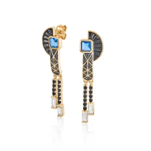Pendientes Largos | LINEARGENT Pendientes originales de plata estilo étnico