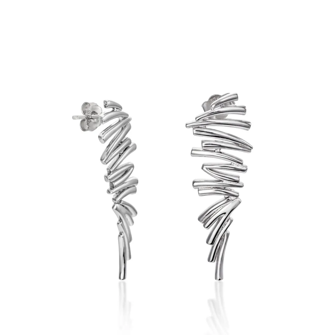 Pendientes Originales | Pendientes Largos | LINEARGENT Pendientes originales diseño alado irregular