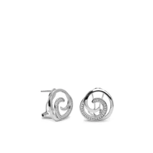 Pendientes Cierre Omega | LINEARGENT Pendientes originales diseño caracol con circonitas