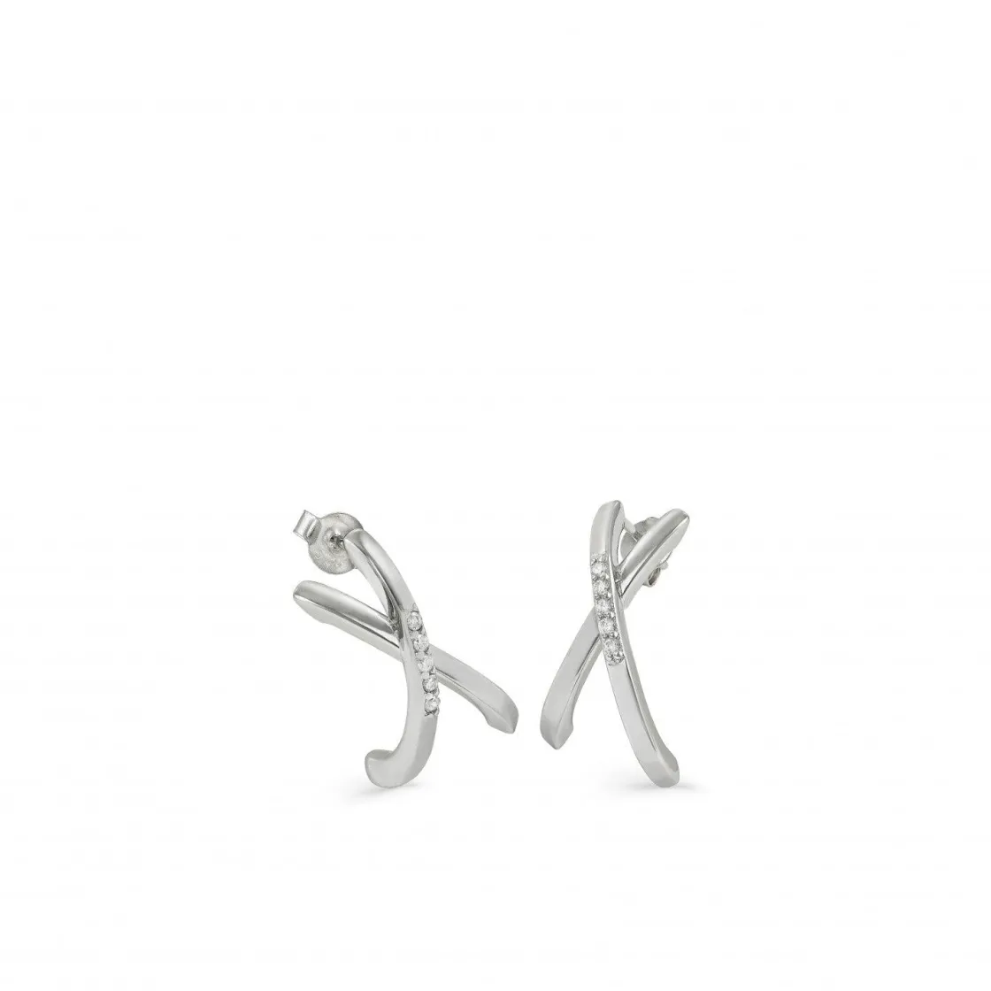 Pendientes Originales | LINEARGENT Pendientes originales diseño de dos bandas cruzadas