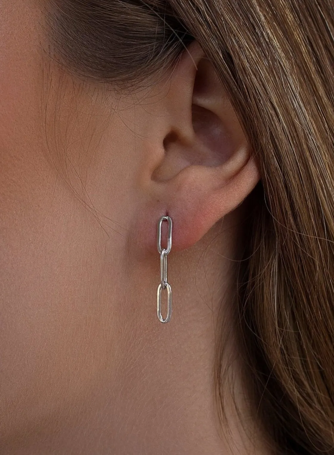 Pendientes Largos | LINEARGENT Pendientes originales diseño de triple anilla
