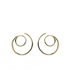 Pendientes Originales | LINEARGENT Pendientes originales diseño espiral bañados en oro