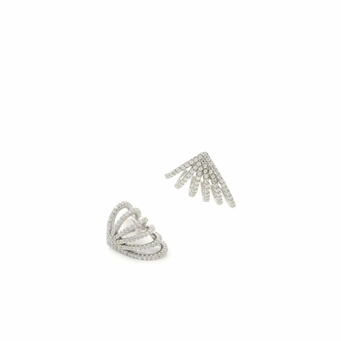 Pendientes Originales | Pendientes Trepadores | LINEARGENT Pendientes originales diseño lóbulo con circonitas