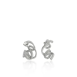 Pendientes Originales | LINEARGENT Pendientes originales diseño serpentina con circonitas