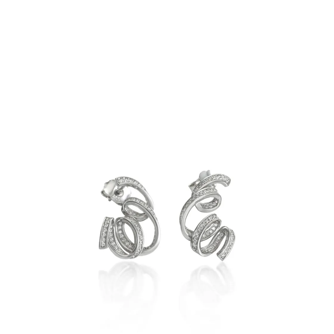 Pendientes Originales | LINEARGENT Pendientes originales diseño serpentina con circonitas