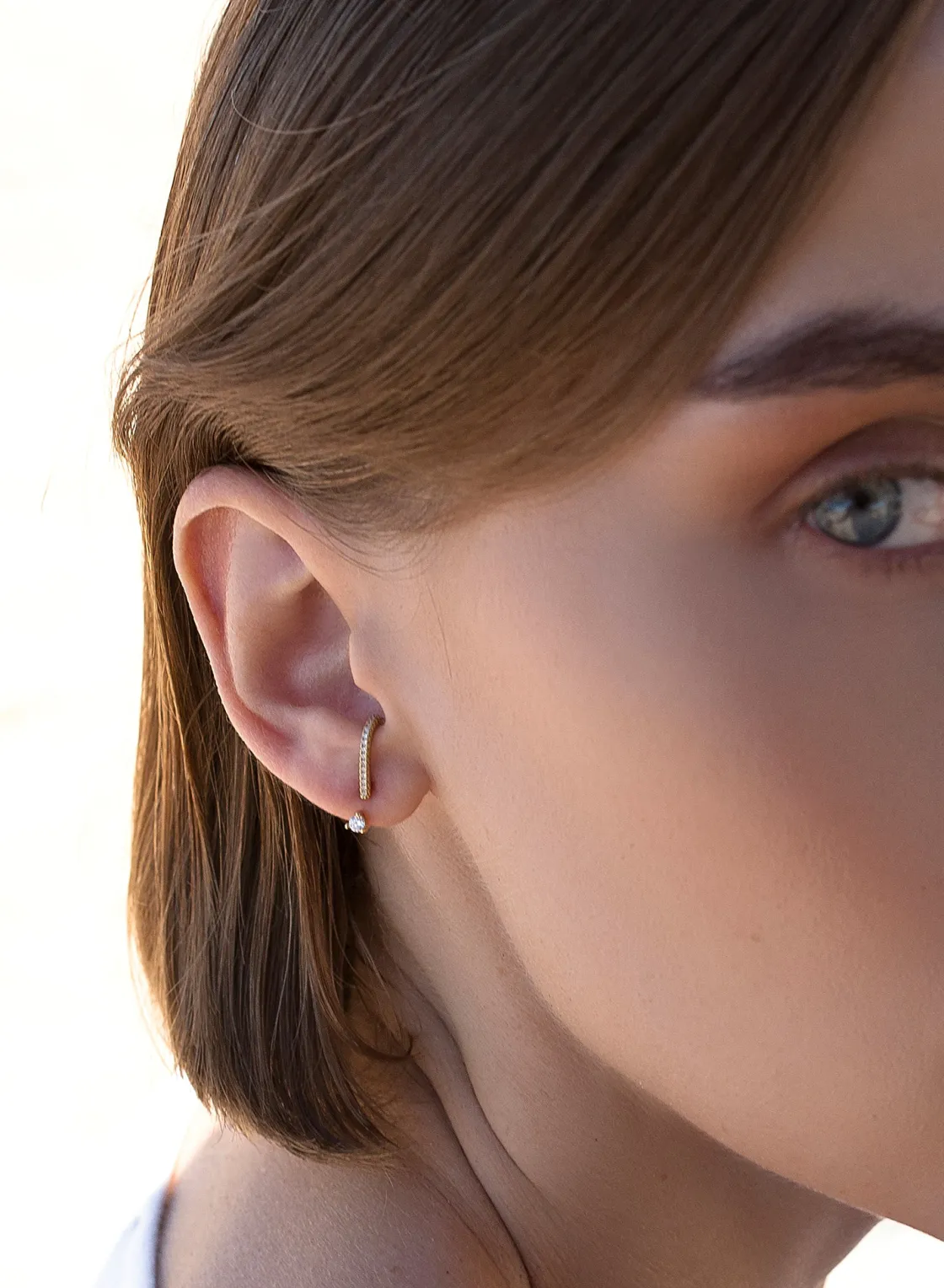 Pendientes Originales | LINEARGENT Pendientes originales diseño up & down con circonitas