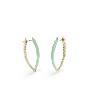 Pendientes Originales | LINEARGENT Pendientes originales en plata esmalte mint