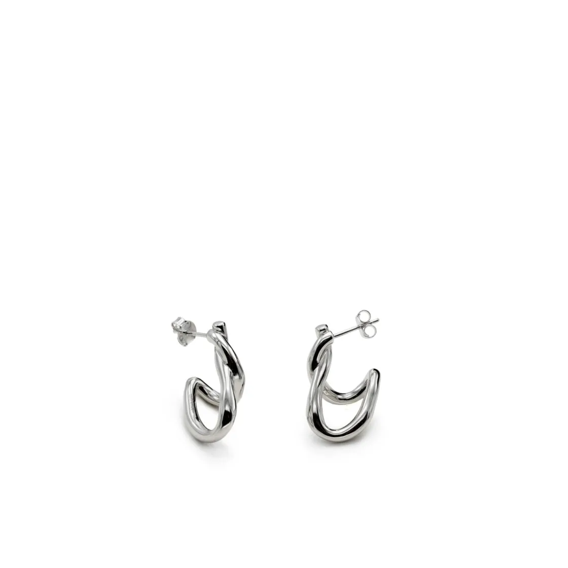 Pendientes Originales | LINEARGENT Pendientes originales en plata estilo aro entrelazado