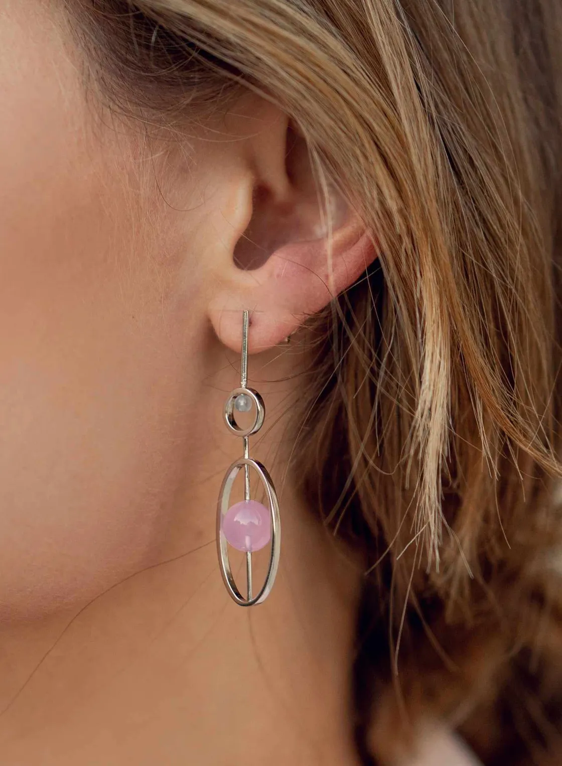 Pendientes Originales | Pendientes Largos | LINEARGENT Pendientes originales estilo palillo con motivos geométricos