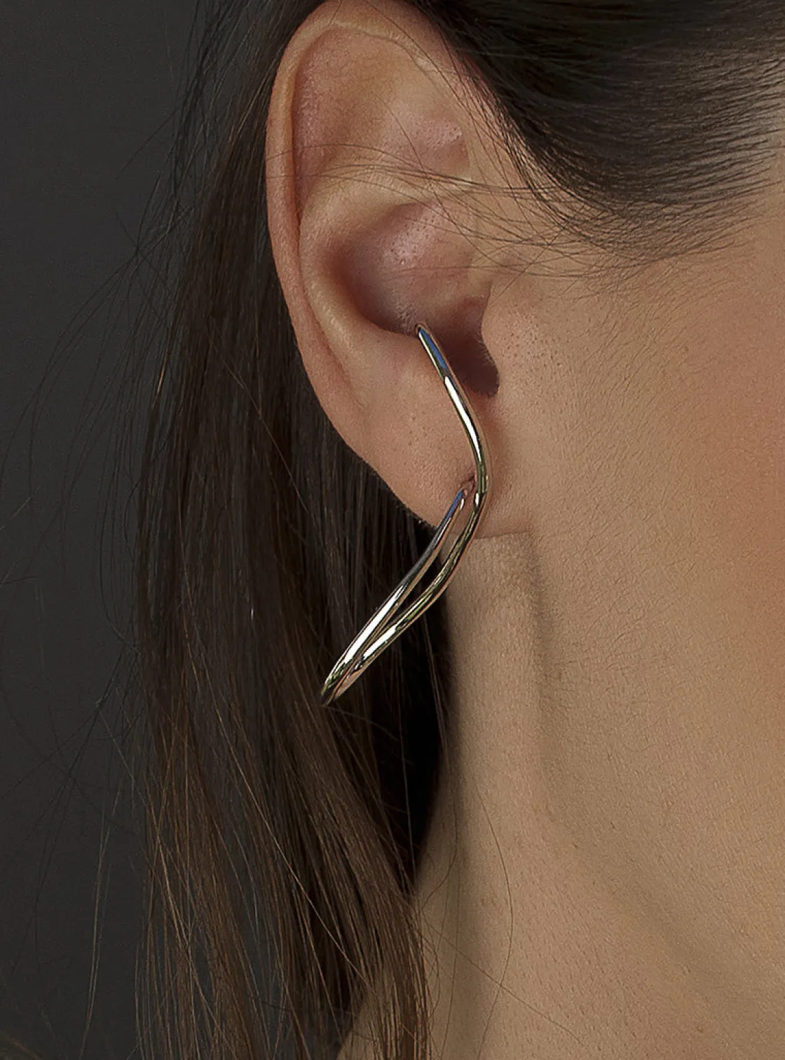 Pendientes Originales | LINEARGENT Pendientes originales irregulares de plata lisa