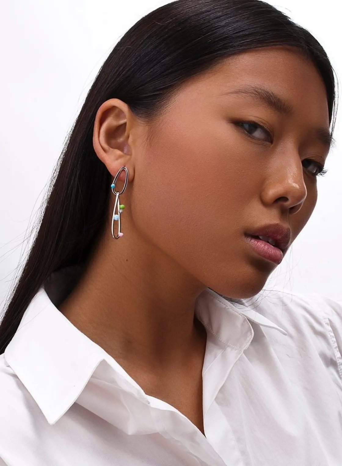 Pendientes Originales | LINEARGENT Pendientes originales pieza colgante con esmalte