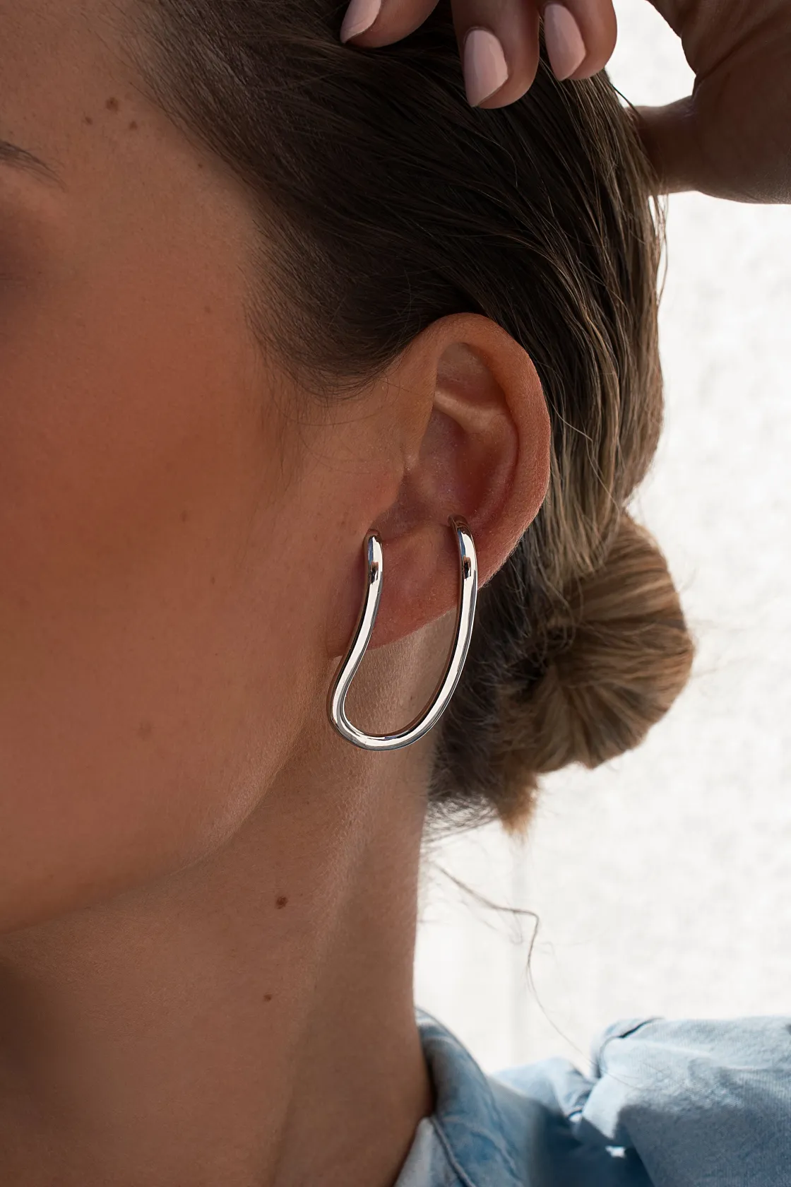 Pendientes Originales | LINEARGENT Pendientes originales plata diseño aro tragus
