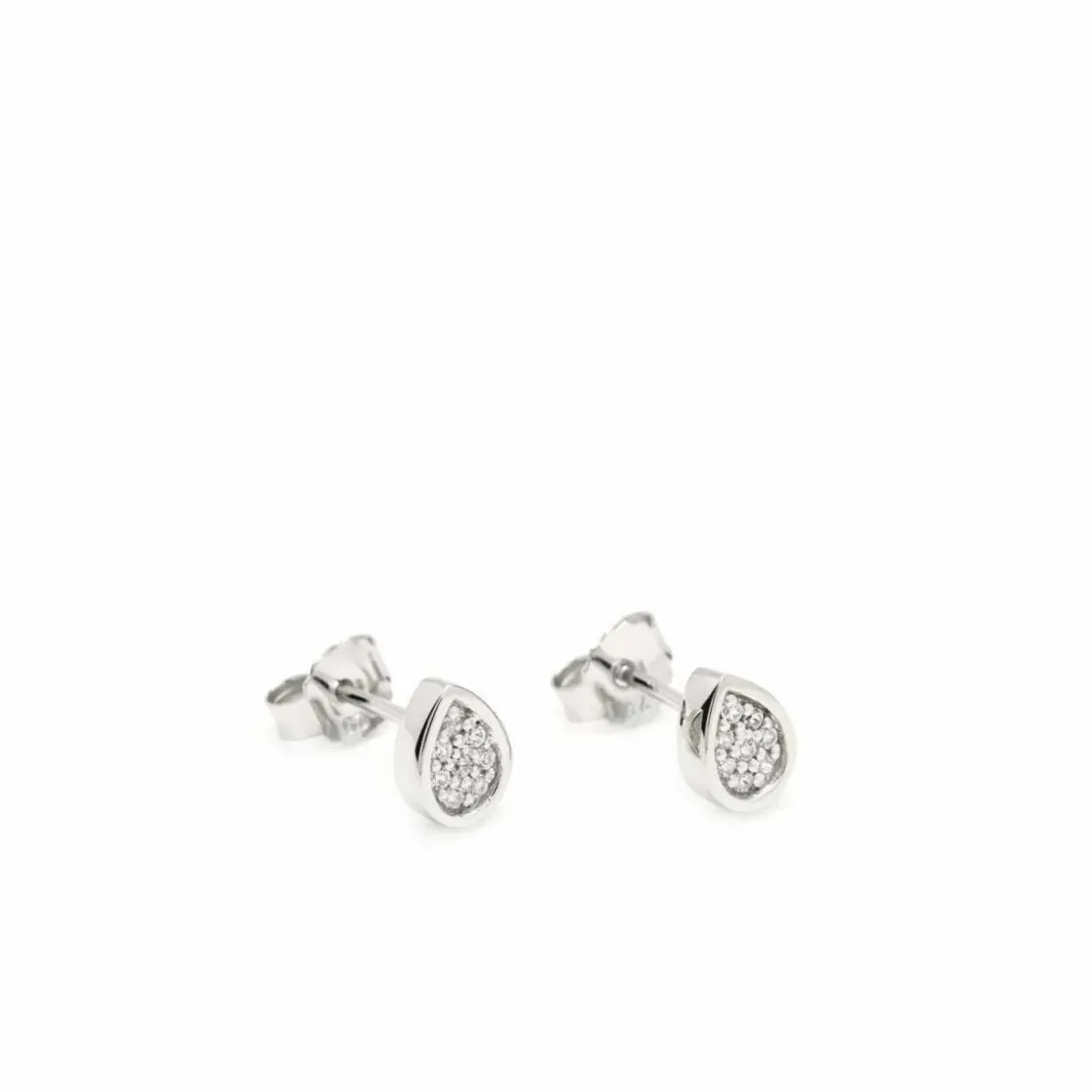 Pendientes Pequeños | LINEARGENT Pendientes pequeños brillantes plata motivo gota