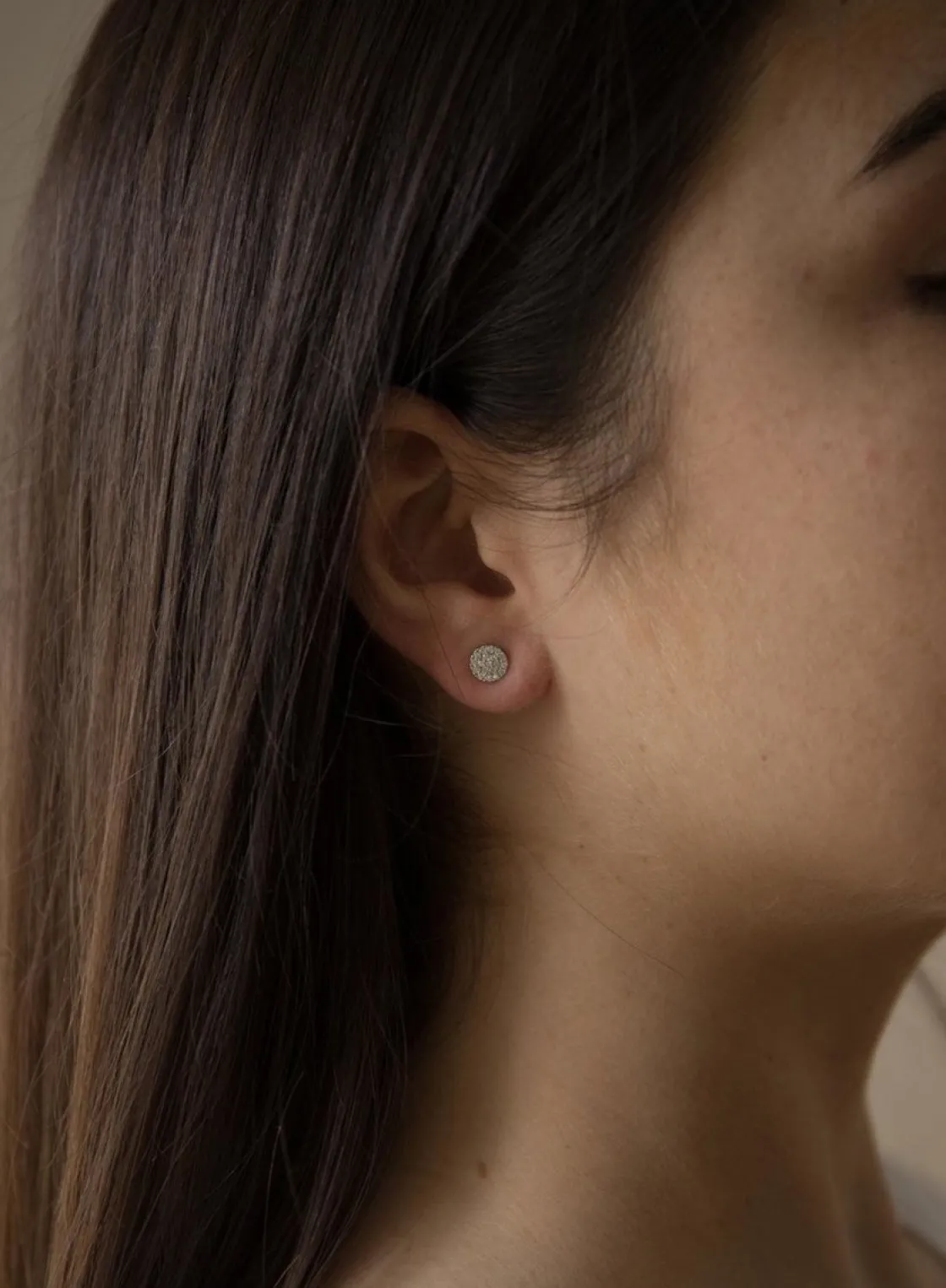 Pendientes Pequeños | LINEARGENT Pendientes pequeños brillantes plata motivo mini círculo