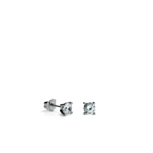Pendientes Pequeños | LINEARGENT Pendientes pequeños diseño geométrico de plata lisa