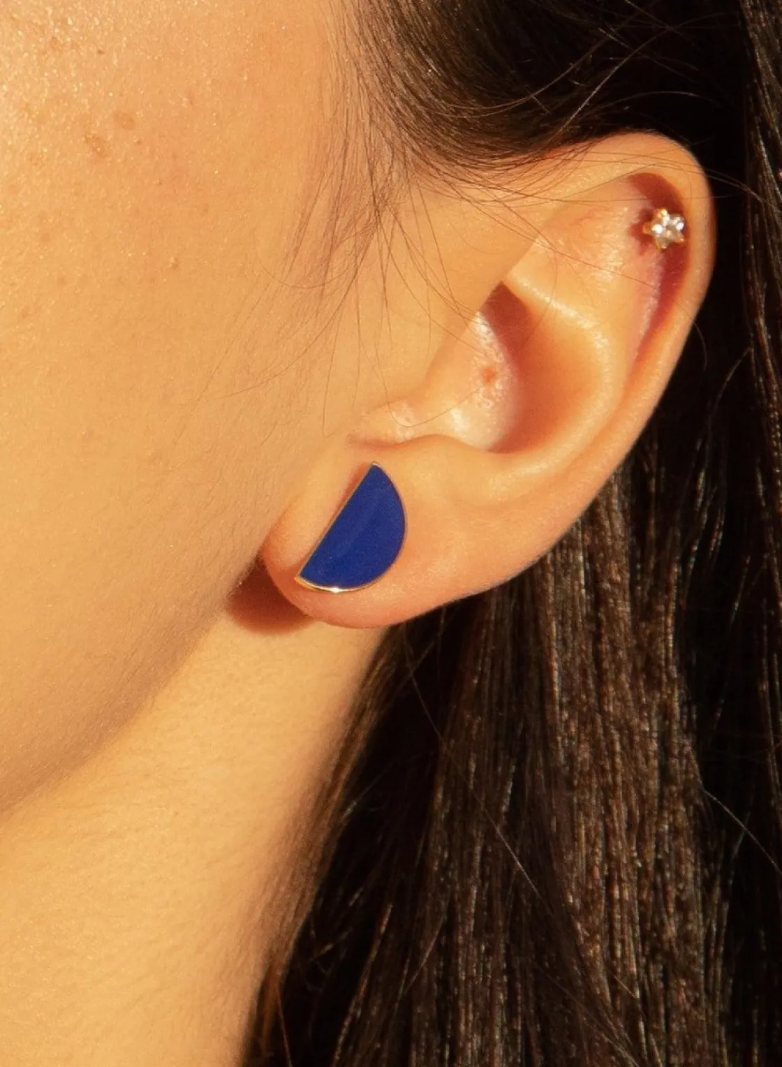 Pendientes Pequeños | LINEARGENT Pendientes pequeños diseño original con esmalte en tres colores