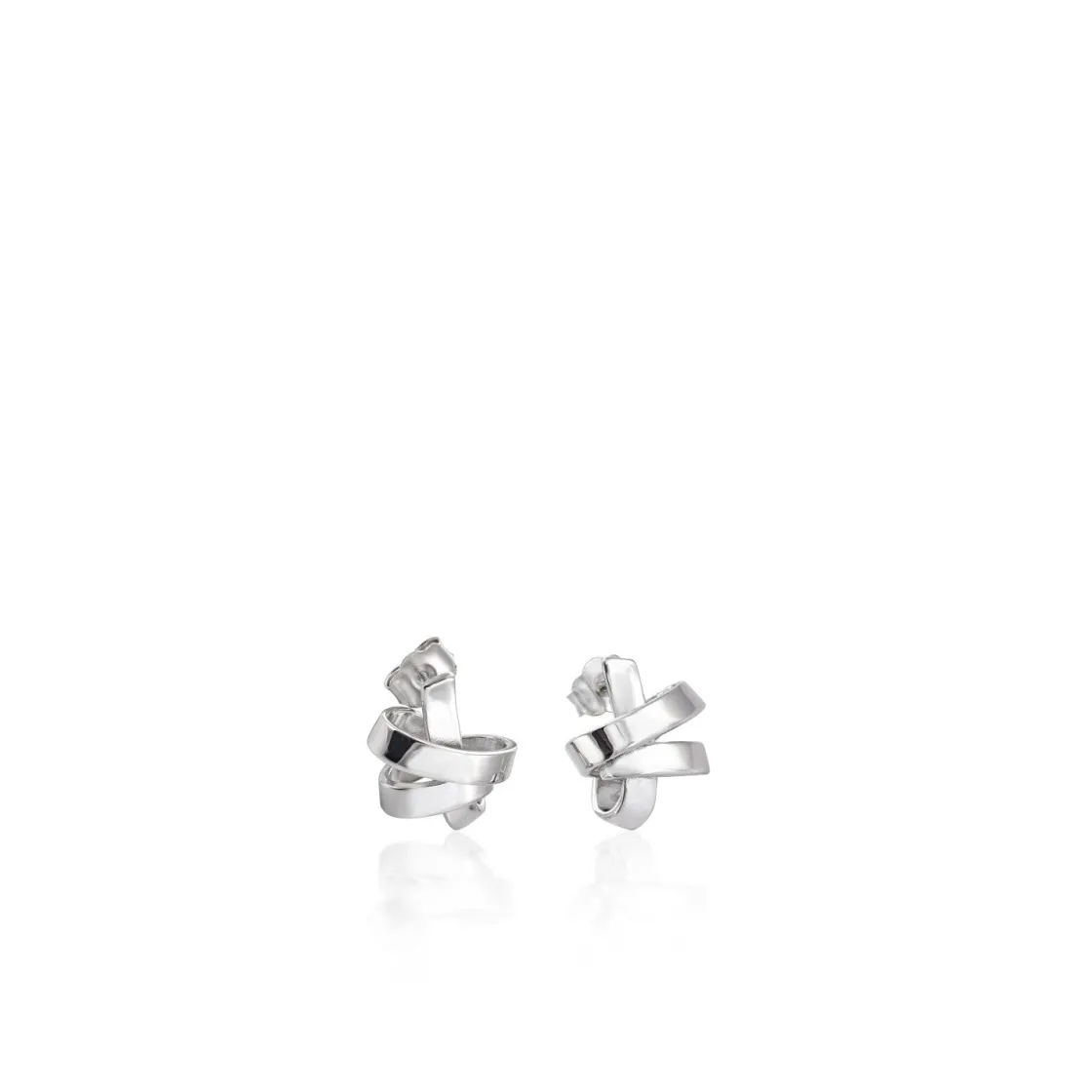 Pendientes Pequeños | LINEARGENT Pendientes pequeños en forma de nudo y plata