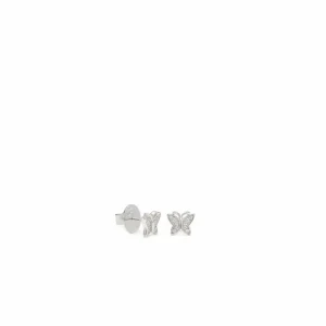 Pendientes Pequeños | LINEARGENT Pendientes pequeños plata brillantes silueta mariposa
