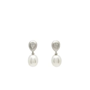 Pendientes Perlas | LINEARGENT Pendientes perla colgante con motivo