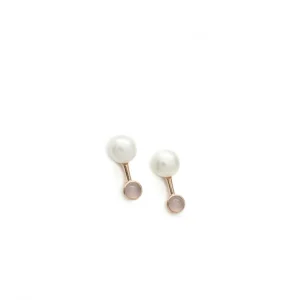 Pendientes Perlas | LINEARGENT Pendientes perlas con diseño up&down tono lavanda