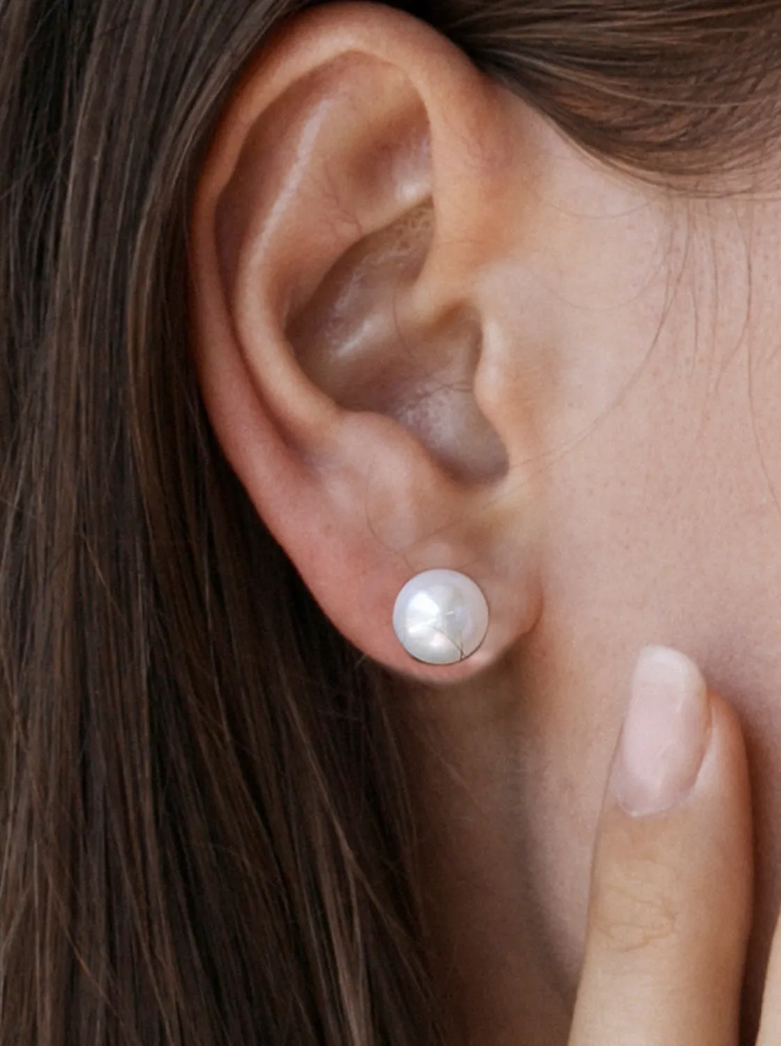Pendientes Perlas | LINEARGENT Pendientes perlas pequeñas diseño redondo y clásico