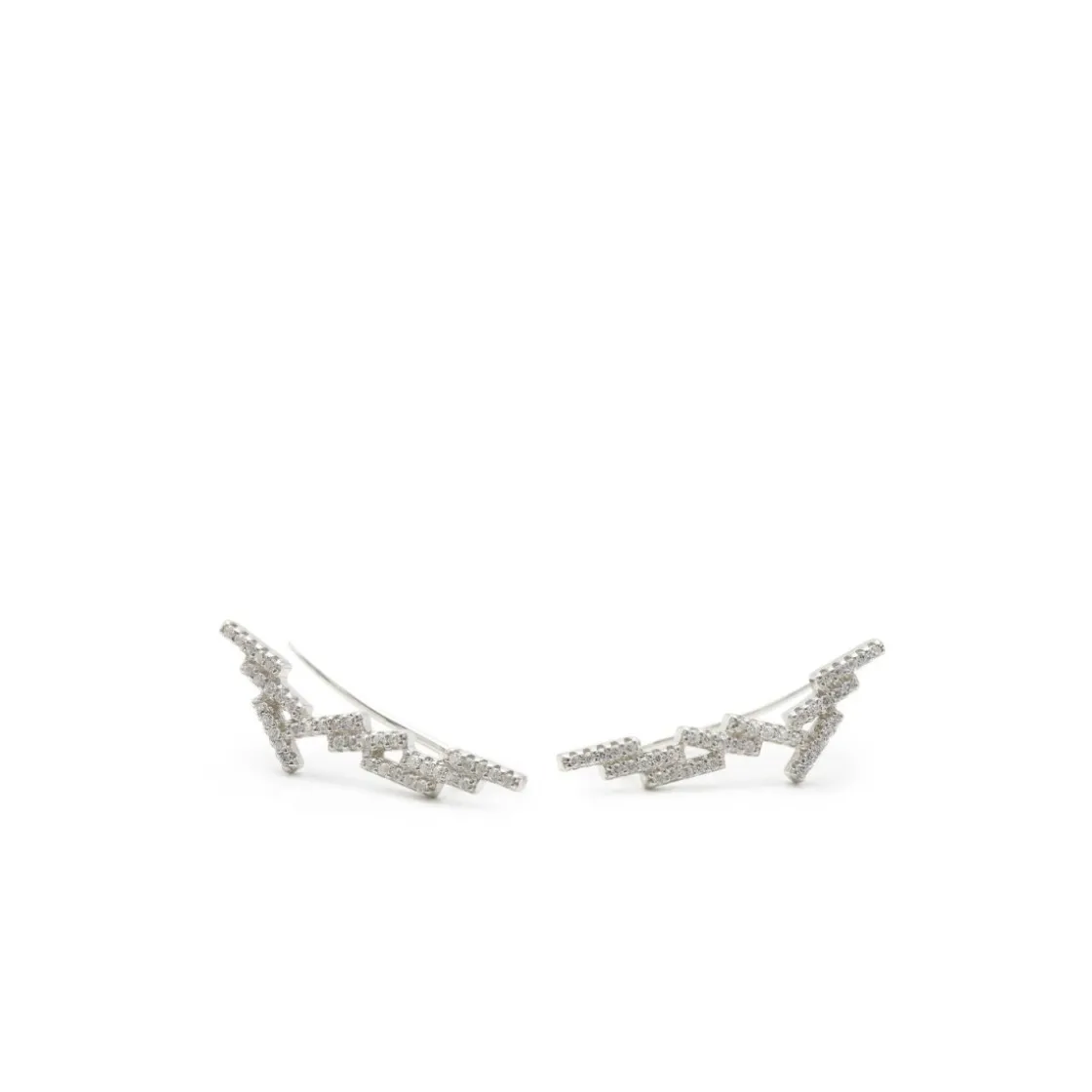 Pendientes Trepadores | LINEARGENT Pendientes trepadores diseño chaos con circonitas