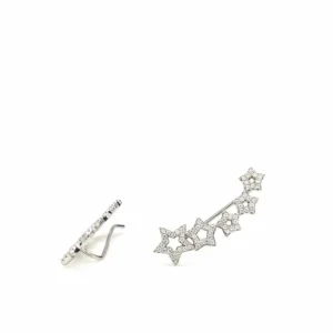 Pendientes Trepadores | LINEARGENT Pendientes trepadores diseño estrellas con circonitas