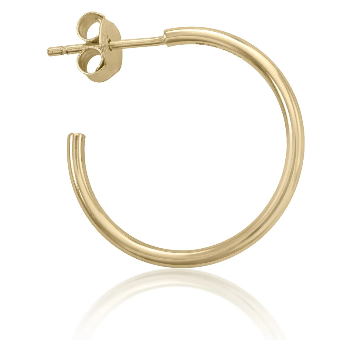 Segundo Pendiente | LINEARGENT Piercing de plata bañada en oro diseño aro