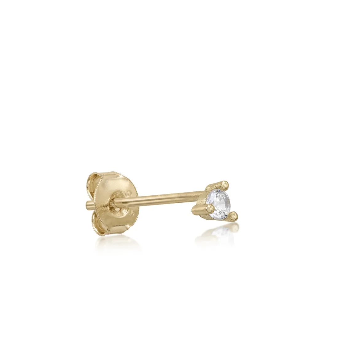 Segundo Pendiente | LINEARGENT Piercing de plata con cuerpo de circonita