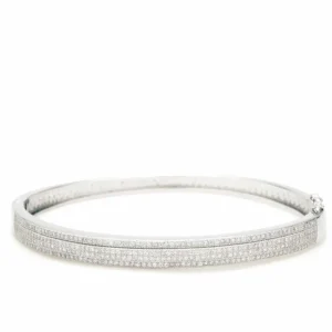 Pulseras Esclavas | LINEARGENT Pulsera esclava con engaste total de circonita