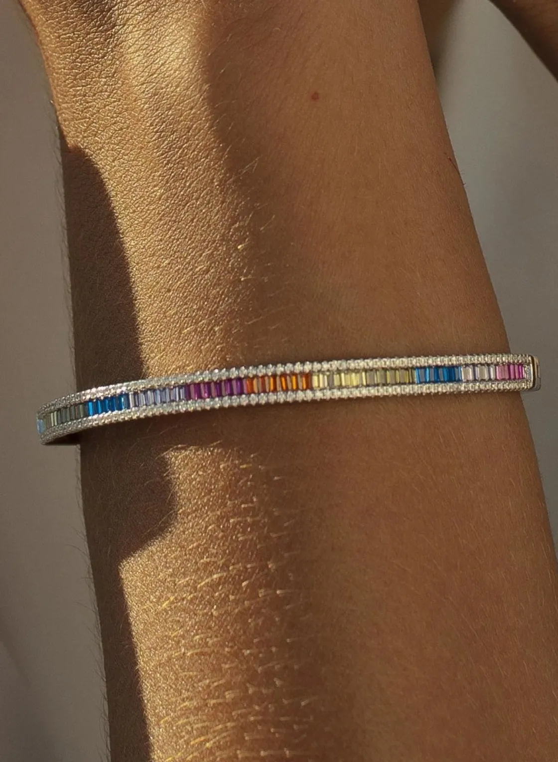 Pulseras Esclavas | LINEARGENT Pulsera esclava de plata diseño multicolor