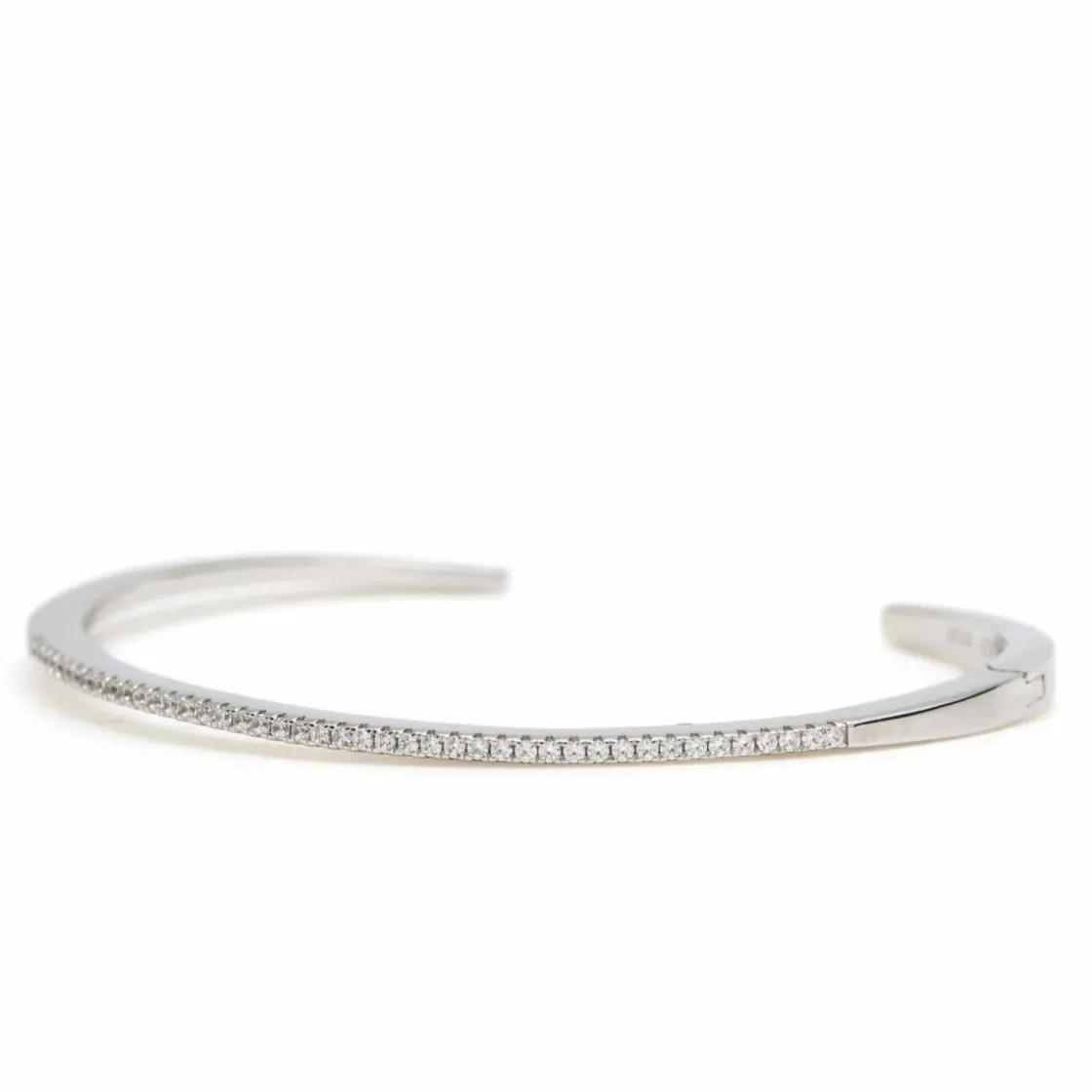 Pulseras Esclavas | LINEARGENT Pulsera esclava de plata diseño slim circonitas