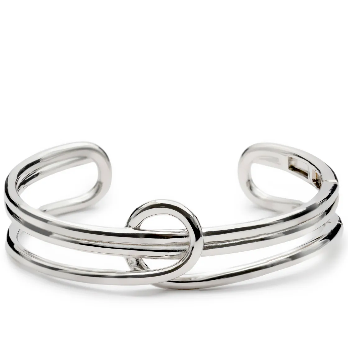 Pulseras Esclavas | LINEARGENT Pulsera esclava de plata lisa diseño entrelazado