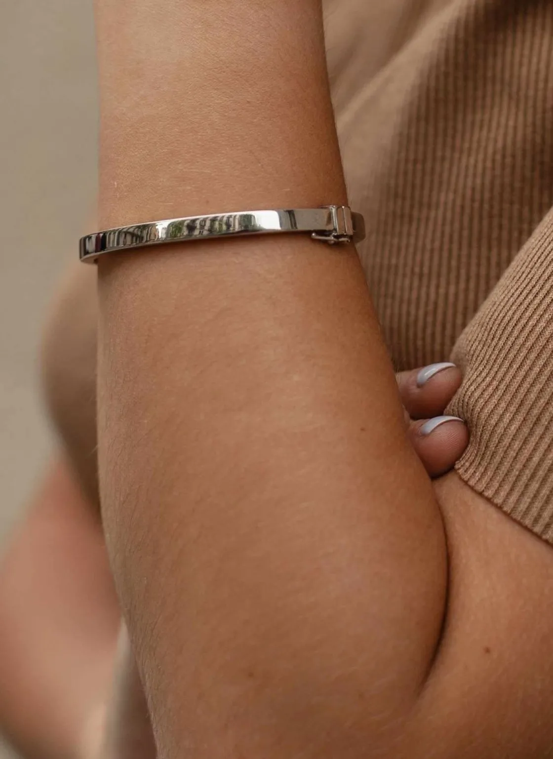 Pulseras Esclavas | LINEARGENT Pulsera esclava de plata lisa diseño fino