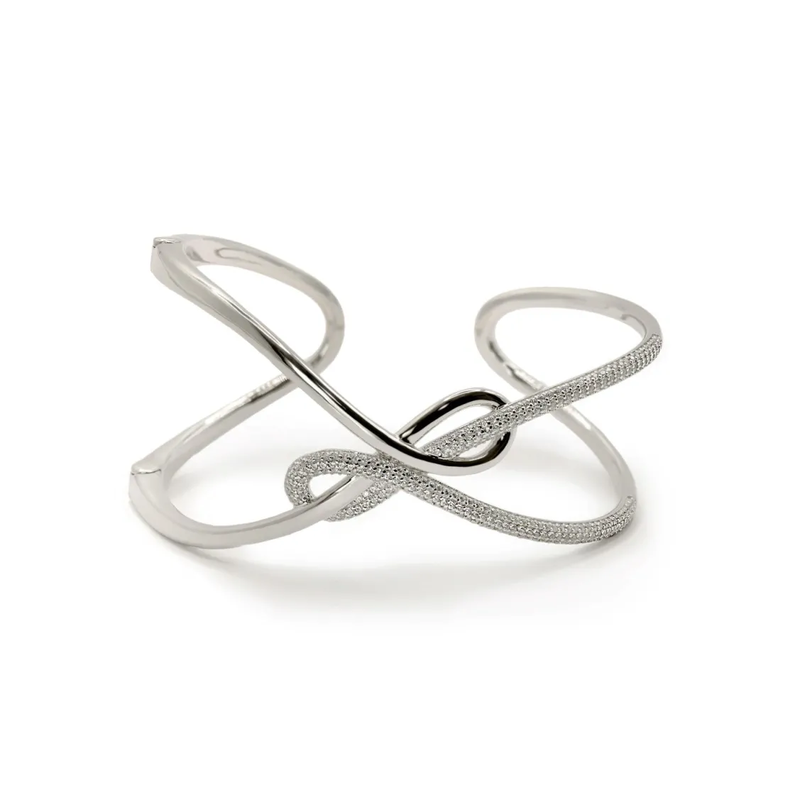 Pulseras Esclavas | LINEARGENT Pulsera esclava diseño doble nudo con circonitas