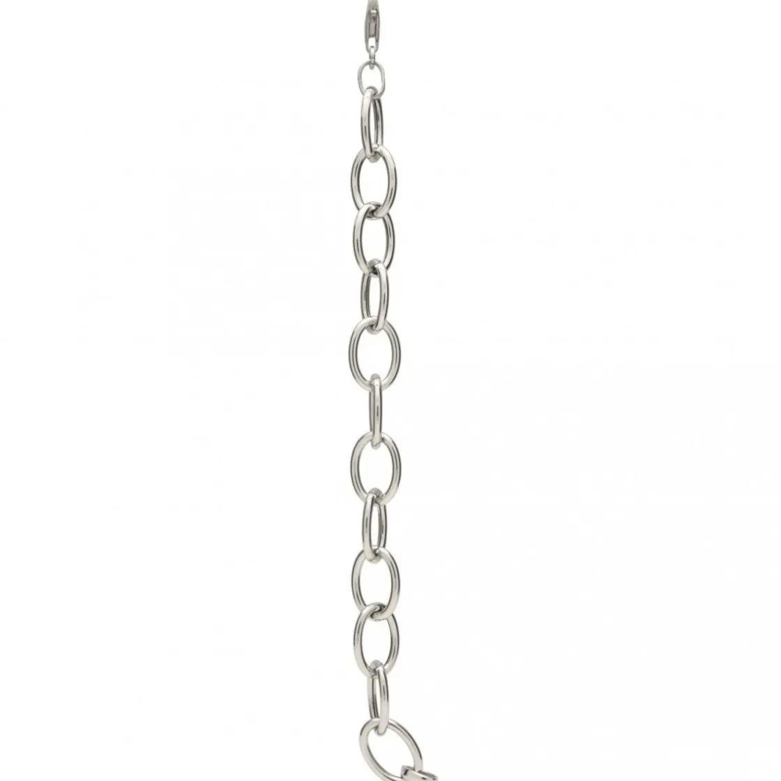 Pulsera Eslabones Plata | LINEARGENT Pulsera eslabones plata diseño ovalado perpendicular