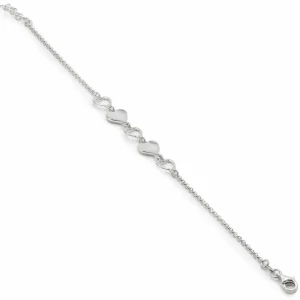 Pulseras Finas | LINEARGENT Pulsera infantil de plata motivo corazón
