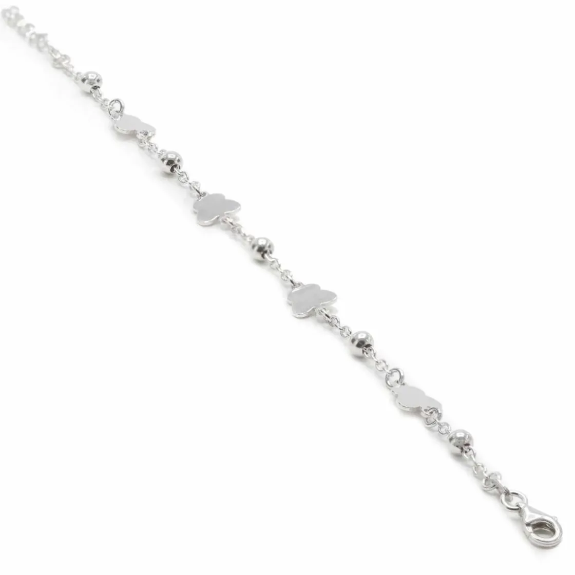 Pulseras Finas | LINEARGENT Pulsera infantil de plata motivo mariposas