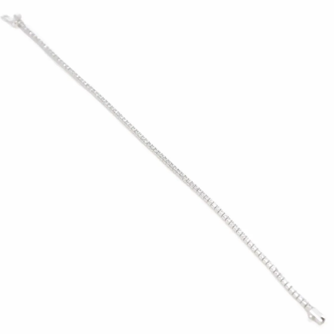 Pulsera Riviere | LINEARGENT Pulsera riviere de plata circonitas blancas en talla princesa