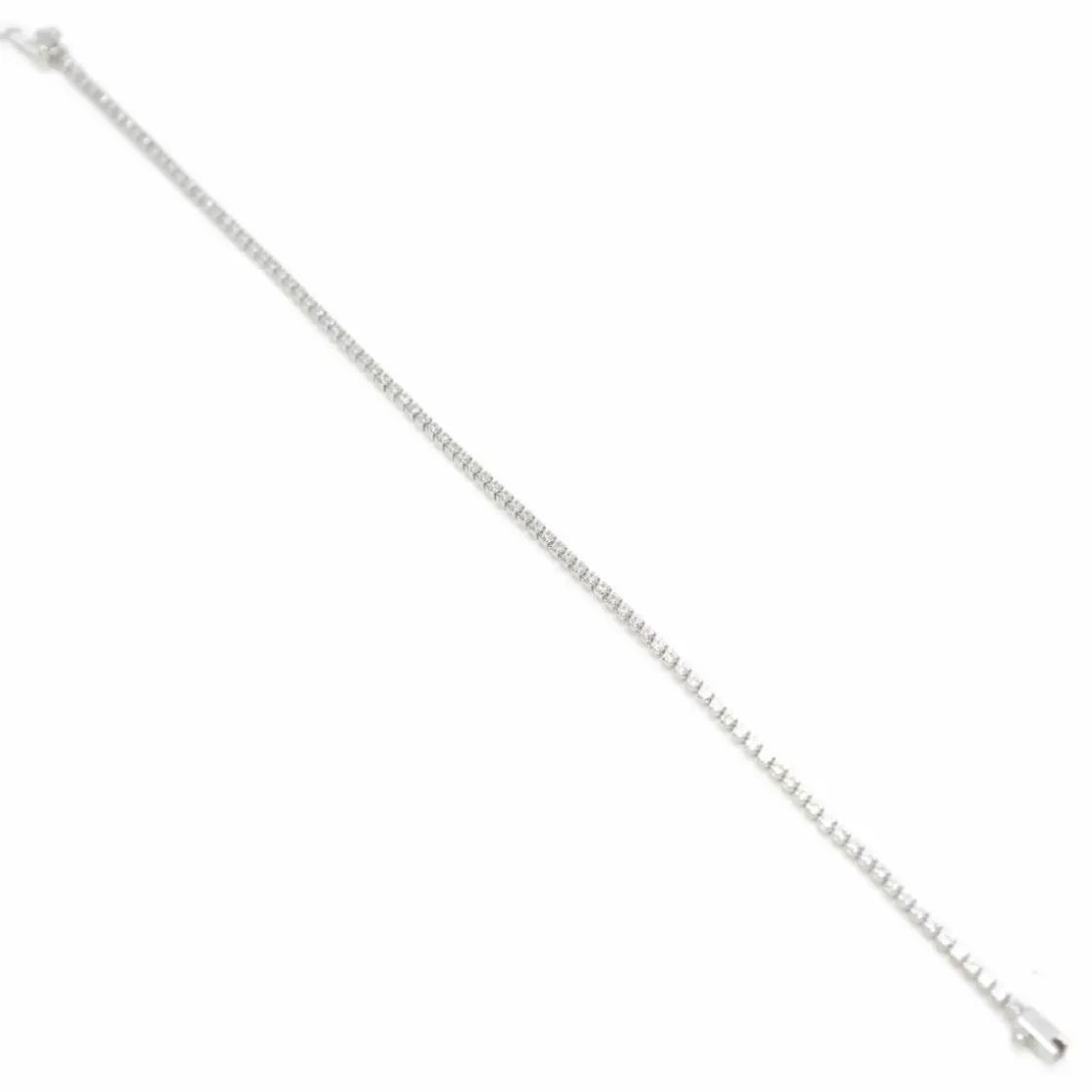 Pulsera Riviere | LINEARGENT Pulsera riviere de plata diseño fino con circonitas