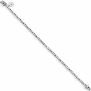 Pulseras Brillantes | Pulsera Riviere | LINEARGENT Pulsera riviere de plata diseño muy fino con circonitas