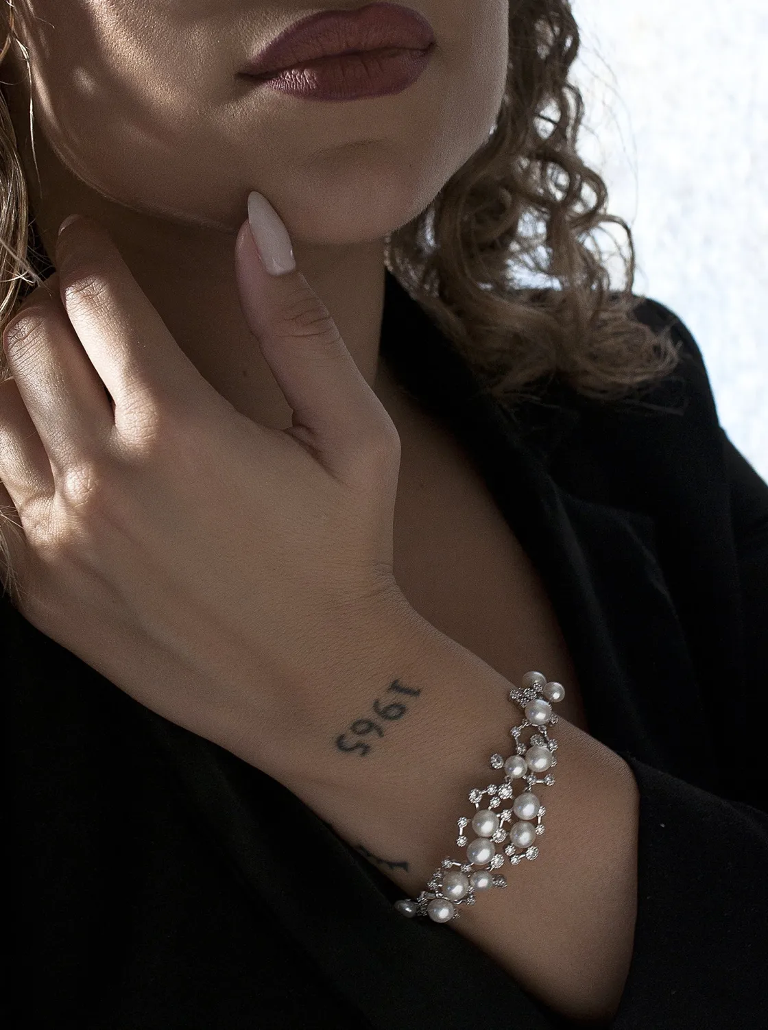 Pulseras Perlas | Pulseras Brillantes | LINEARGENT Pulseras brillantes de plata diseño perlas y circonitas