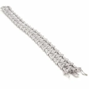 Pulseras Brillantes | LINEARGENT Pulseras brillantes plata con circonitas blancas en diferentes tallas