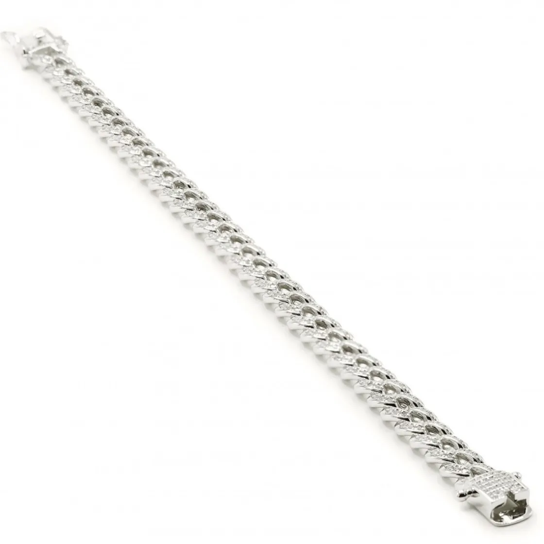 Pulseras Brillantes | LINEARGENT Pulseras brillantes trenzada con circonita