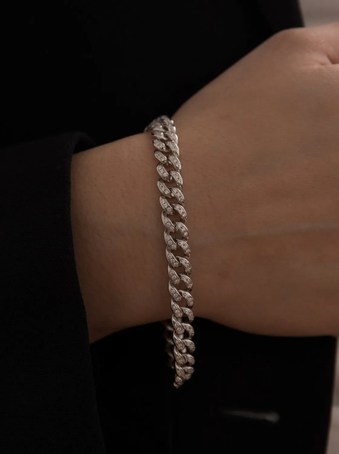 Pulseras Brillantes | LINEARGENT Pulseras brillantes trenzada con circonita