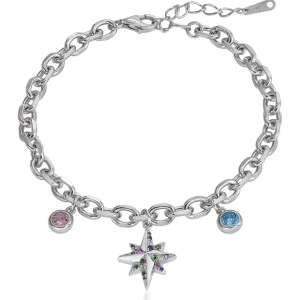 Pulseras Con Colgantes | LINEARGENT Pulseras con colgantes en plata motivos azules y rosas