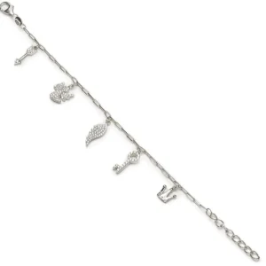 Pulseras Con Colgantes | Pulseras Finas | LINEARGENT Pulseras con colgantes motivos navideños con circonitas